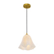 Load image into Gallery viewer, 1-Light Milk White Glass Pleated Twirling Gown Pendant
