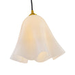 Load image into Gallery viewer, 1-Light Milk White Glass Pleated Twirling Gown Pendant

