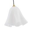 Load image into Gallery viewer, 1-Light Milk White Glass Pleated Twirling Gown Pendant
