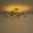 Load image into Gallery viewer, 12-Light Smoked Glass Bubble Branch Semi Flush Mount
