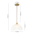 Load image into Gallery viewer, Scandinavian 1-Light Striped Glass Dome Kitchen Pendant
