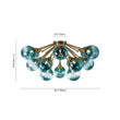 Load image into Gallery viewer, 15-Light Ombre Blue Glass Bubble Brass Sputnik Semi Flush Mount
