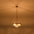 Load image into Gallery viewer, Diamond Rustic Vintage Brass Textured Glass Cage Pendant
