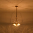 Load image into Gallery viewer, Diamond Rustic Vintage Brass Textured Glass Cage Pendant
