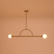 Load image into Gallery viewer, 2-Light Simple Linear Opal Glass Globe Island Chandelier
