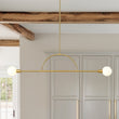 Load image into Gallery viewer, 2-Light Simple Linear Opal Glass Globe Island Chandelier
