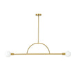 Load image into Gallery viewer, 2-Light Simple Linear Opal Glass Globe Island Chandelier
