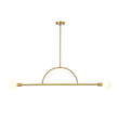 Load image into Gallery viewer, 2-Light Simple Linear Opal Glass Globe Island Chandelier

