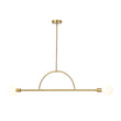 Load image into Gallery viewer, 2-Light Simple Linear Opal Glass Globe Island Chandelier
