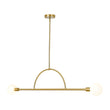 Load image into Gallery viewer, 2-Light Simple Linear Opal Glass Globe Island Chandelier

