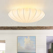 Load image into Gallery viewer, Mid-century White Silk Flush Mount Light
