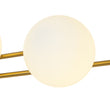 Load image into Gallery viewer, 4-Light Layered Linear Frosted Glass Globe Vanity Wall Lamp
