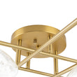 Load image into Gallery viewer, 8-Light Sputnik Artisan Water Glass Oval Globe Brass Semi Flush
