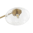 Load image into Gallery viewer, 8-Light Sputnik Artisan Water Glass Oval Globe Brass Semi Flush
