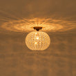 Load image into Gallery viewer, Vintage Luxe 1-Light Faceted Crystal Sphere Cage Semi Flush
