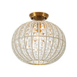 Load image into Gallery viewer, Vintage Luxe 1-Light Faceted Crystal Sphere Cage Semi Flush
