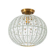 Load image into Gallery viewer, Vintage Luxe 1-Light Faceted Crystal Sphere Cage Semi Flush
