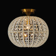 Load image into Gallery viewer, Vintage Luxe 1-Light Faceted Crystal Sphere Cage Semi Flush
