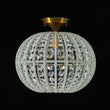 Load image into Gallery viewer, Vintage Luxe 1-Light Faceted Crystal Sphere Cage Semi Flush

