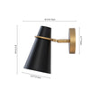 Load image into Gallery viewer, Mid-Century 1-Light Metal Adjutable Cone Wall Light
