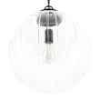 Load image into Gallery viewer, Modern 1-Light Clear Fluted Glass Globe Kitchen Pendant
