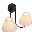 Load image into Gallery viewer, Vintage White Fabric Shade 2-Light Vanity Wall Sconce
