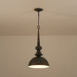 Load image into Gallery viewer, French Vintage 1-Light Weathered Metal Dome Kitchen Pendant
