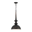 Load image into Gallery viewer, French Vintage 1-Light Weathered Metal Dome Kitchen Pendant
