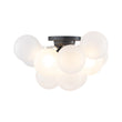 Load image into Gallery viewer, White Glass Globe Cluster Bubble Semi-Flush Mount

