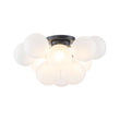 Load image into Gallery viewer, White Glass Globe Cluster Bubble Semi-Flush Mount
