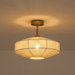 Load image into Gallery viewer, Farmhouse Coastal Woven Rope Round Cage Semi Flush Mount
