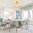 Load image into Gallery viewer, Farmhouse Coastal Woven Rope Round Cage Semi Flush Mount
