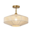 Load image into Gallery viewer, Farmhouse Coastal Woven Rope Round Cage Semi Flush Mount
