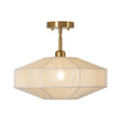 Load image into Gallery viewer, Farmhouse Coastal Woven Rope Round Cage Semi Flush Mount
