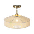 Load image into Gallery viewer, Farmhouse Coastal Woven Rope Round Cage Semi Flush Mount
