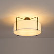 Load image into Gallery viewer, Boho 4-Light Fabric Drum Cage Semi Flush Ambient Lighting

