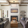 Load image into Gallery viewer, Boho 4-Light Fabric Drum Cage Semi Flush Ambient Lighting
