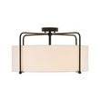 Load image into Gallery viewer, Boho 4-Light Fabric Drum Cage Semi Flush Ambient Lighting
