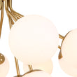 Load image into Gallery viewer, Brass 12-Light Tiered Frosted Glass Globe Bubble Sputnik Chandelier
