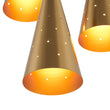 Load image into Gallery viewer, Brass 3-Light Cluster Metal Cone Round Pendant Chandelier
