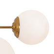 Load image into Gallery viewer, Brass 8-Light Milky Glass Globe Sunburst Semi Flush Mount
