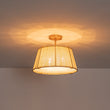 Load image into Gallery viewer, French Bleached Woven String Drum Lantern Ceiling Light

