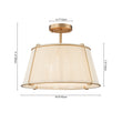 Load image into Gallery viewer, French Bleached Woven String Drum Lantern Ceiling Light
