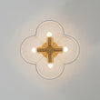 Load image into Gallery viewer, French Country Quatrefoil Scalloped Fabric Ceiling Light
