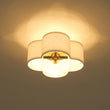 Load image into Gallery viewer, French Country Quatrefoil Scalloped Fabric Ceiling Light
