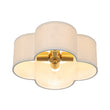 Load image into Gallery viewer, French Country Quatrefoil Scalloped Fabric Ceiling Light

