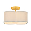 Load image into Gallery viewer, French Country Quatrefoil Scalloped Fabric Ceiling Light
