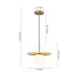 Load image into Gallery viewer, Brass Radiant Frosted Glass Globe Single Pendant Light
