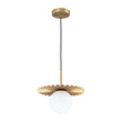 Load image into Gallery viewer, Brass Radiant Frosted Glass Globe Single Pendant Light
