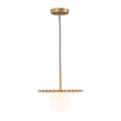 Load image into Gallery viewer, Brass Radiant Frosted Glass Globe Single Pendant Light
